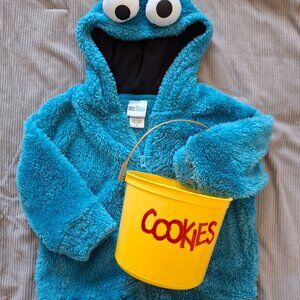 Toddler 2T Cookie Monster Hoodie Costume